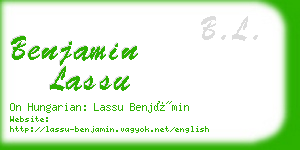 benjamin lassu business card